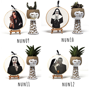 Arte de Bordado Moderno para Colgar en la Pared, Monjas Eróticas de 15 cm - Product Image 4