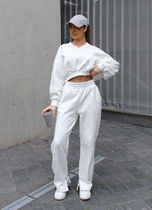 กางเกงและกางเกงสำหรับผู้หญิงกางเกงวิ่งขาตรงผ้าฟลีซผ้านุ่มพิมพ์ลายโลโก้ได้ตามต้องการ - Product Image 6