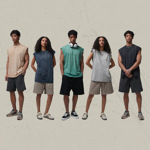 Logotipo personalizado chaleco camiseta gimnasio entrenamiento Streetwear sin mangas T-shrit hombres Stringer Tank Top Boxy camiseta para hombres DDP envío - Product Image 2