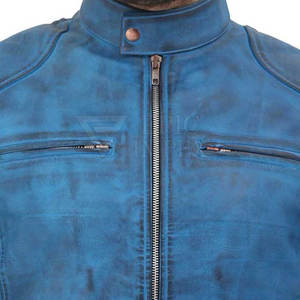 2024แจ็กเก็ตหนังแท้สีดำสำหรับผู้ชายคุณภาพสูงคอตตอนระบายอากาศได้ดีตกแต่งสไตล์สตรีทสำหรับฤดูใบไม้ผลิ - Product Image 5