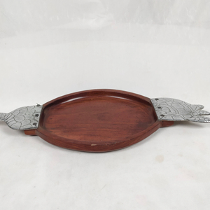 Plateau en bois de qualité supérieure avec pieds, rectangulaire, décoratif, pour servir et ranger dans la cuisine et sur la table à manger - Product Image 1
