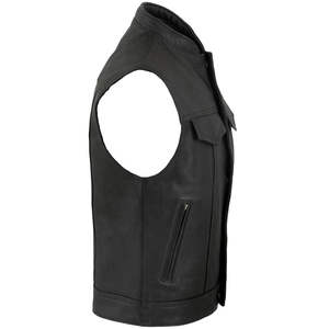 Chaleco de cuero sin mangas de moda para hombre de talla grande 2025, Chaleco de cuero de moto para hombre, chaleco de cuero de vaca - Product Image 4
