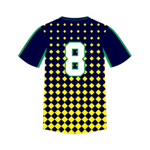 บริการ OEM เสื้อผ้าฝึกซ้อมผ้าโพลีเอสเตอร์ 100% พร้อมพิมพ์ชื่อและหมายเลขด้วยเทคนิคซับลิเมชั่นตามสั่ง เสื้อเบสบอลติดกระดุมทั้งตัว - Product Image 3