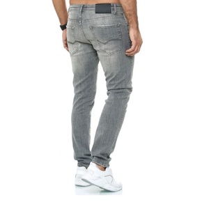 กางเกงยีนส์เดนิมเอวสูงแบบใหม่ ระบายอากาศได้ดี สำหรับผู้ชาย รับผลิตแบรนด์และโลโก้ตามสั่ง ขายส่ง - Product Image 3