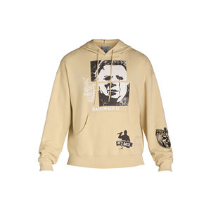 Sudadera con capucha de felpa francesa de algodón 100% para hombre, sudadera gruesa con estampado pesado y hombros caídos, logotipo personalizado de temporada de otoño - Product Image 5