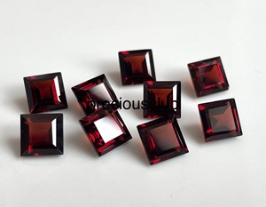 Granate Natural Talla Cuadrada 4mm - Granate Rojo Suelto Talla Cuadrada de Alta Calidad - Product Image 5