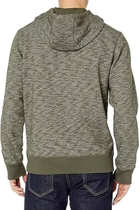 เสื้อสวมหัวมีฮู้ดแบบสวมหัวมีฮู้ดผ้าฟลีซเนื้อนุ่มมีกระเป๋าจิงโจ้สีดำมะกอก - Product Image 3