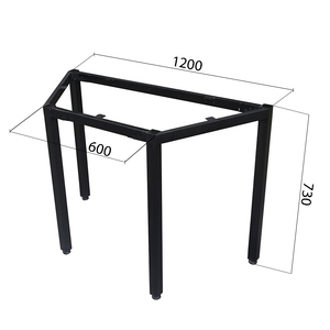 CBCC011 Pieds de table trapézoïdaux assemblés 1200x600 en fer carré 40x40 – Catégorie de produits : Manteaux pour femmes - Product Image 2