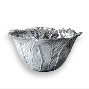 Bol de service à chocolat design fantaisie en aluminium couleur argent bol décoratif pour la maison hôtel vaisselle utilisation à bas prix - Product Image 1