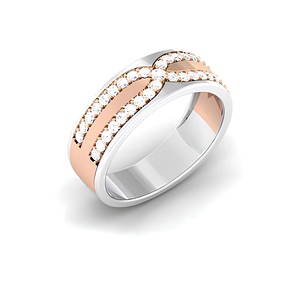 แหวนเพชรแท้18K ที่ผ่านการรับรองมาตรฐานสำหรับงานแต่งงานหรือวันครบรอบ - Product Image 3