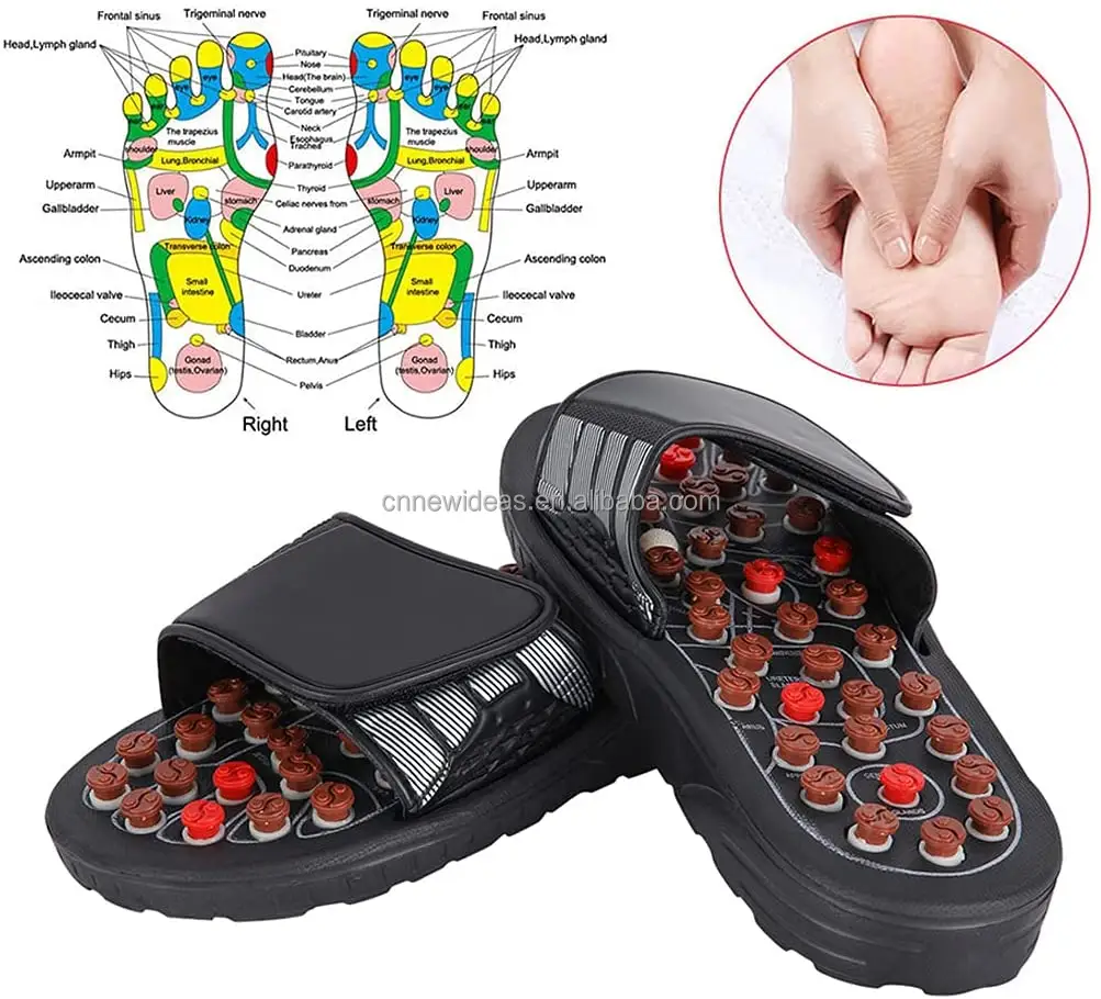 Pantofole Da Massaggio Donna Con Agopressione, Sandali Relax In EVA Antiscivolo, Per Fascite Plantare E Piedi Stanchi, Uso Interno/Esterno