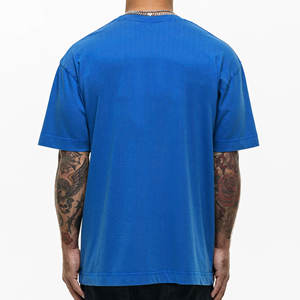 เสื้อยืดซักลายกรดสำหรับผู้ชายเสื้อยืดไหล่ตกไซส์ใหญ่ผ้าฝ้าย100% ออกแบบได้ตามต้องการ - Product Image 2