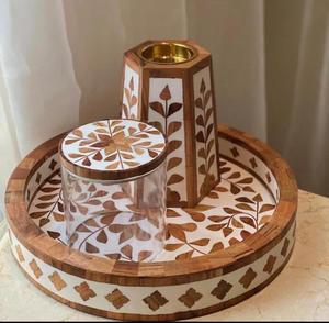 Ensemble cadeau de brûleur d'encens simple en bois et résine avec parfum d'aromathérapie écologique, décor durable et longue durée - Product Image 2