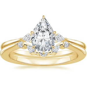 ชุดแหวนเพชรโมอิสคลาสสิกพร้อมเถาและใบประดับลูกปัดสีเงิน925สำหรับงานหมั้นงานแต่งงานหรืองานปาร์ตี้ - Product Image 1