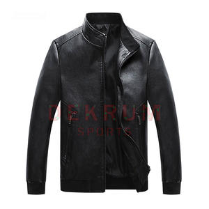 Venta caliente Hombres Ropa Chaqueta de cuero Nueva moda Hombres Chaqueta de cuero Chaquetas de cuero a prueba de viento - Product Image 6