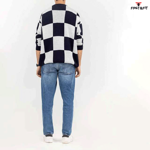 Pull en cachemire et laine tricoté à col rond, manches longues, couleur unie, décontracté, grande taille, logo avant, pour homme, vente exceptionnelle - Product Image 4