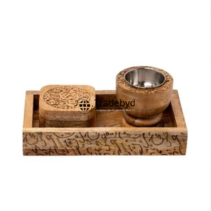 Traditional Arabic Style Wooden Mubkhar Burner for <b>Oud</b> and <b>Bakhoor</b> Perfect for Meditation and Home Ambience by Tradebyd - Product Image 1