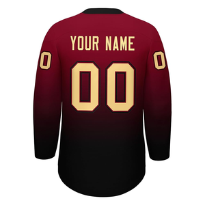 เสื้อกีฬาฮอกกี้โพลีเอสเตอร์สำหรับเล่นฮ็อกกี้น้ำแข็งเสื้อชื่อทีมระบายอากาศได้ดี100% - Product Image 2