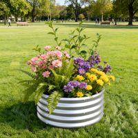 Plateaux de jardin surélevés galvanisés, potagers ondulés à hauteur élevée