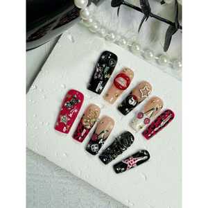 Pop Icon Chaos Press on Nail Art, design Chaos iconique pour la décoration des ongles - Product Image 1