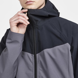 แจ็กเก็ตกีฬาผู้ชายเสื้อออกกำลังกายสำหรับใส่วิ่งวิ่งมีซิป100% โพลีเอสเตอร์กันน้ำแบบปกติออกแบบได้ตามต้องการ - Product Image 6