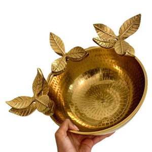 Elegant Black and Gold Designer Metal Bowl Decorative Table Accent Statement Bowl for Home Interior <b>Tabletop</b> <b>Display</b> Decor - Product Image 3