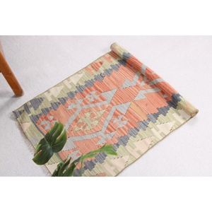 พรมคิลิมตุรกีวินเทจ ขนาด 2.1x3.2 ฟุต สีส้ม ลายต้นไม้และพืชขนาดเล็ก ทำจากขนสัตว์ - Product Image 5