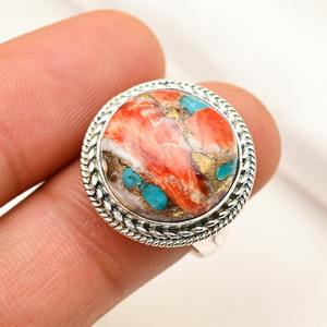 Bague classique bijoux pour femmes argent Boho Style bijoux 925 argent Sterling Turquoise pierres précieuses à la main bague cadeau pour femme - Product Image 2