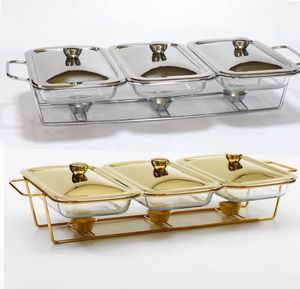 2025 pleine grandeur 6L en acier inoxydable Buffet chauffe-plats rond Design hôtel et Restaurant fournitures pour le réchauffement des aliments chauds - Product Image 3