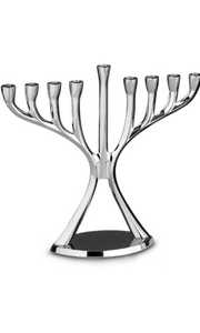 Plata sólida brillante 9 brazos Menorah hecho a mano mejor Metal sin llama personalizado candelabro de Metal precio bajo hogar Metal - Product Image 4