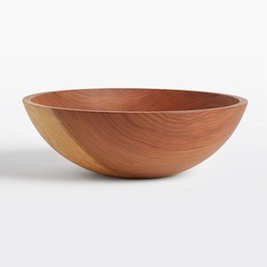 Bol en bois de manguier de haute qualité nouvelle finition brune de grande forme pour servir des nouilles et des pâtes en acier et en métal - Product Image 3