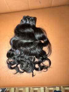 Extension de cheveux Remy de temple indien brut de vague naturelle non traitée 100% grossiste de cheveux humains naturels de l'Inde - Product Image 5