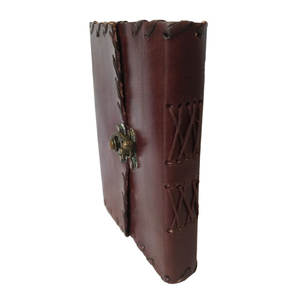 Diario de Cuero Marrón Genuino Hecho a Mano A3, Páginas Impresas Sin Líneas, Cierre de Cadeneta Antiguo, para Escribir, Dibujar y Viajar - Product Image 3