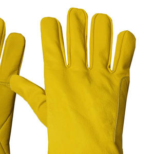 Guante de seguridad industrial con función antideslizante a precio de fábrica, guante de soldadura de cuero dividido de vaca, guante de seguridad de piel de vaca auténtica - Product Image 4