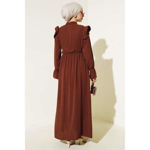 ชุดเดรสแอโรบินเอวยางยืดสีน้ำตาล - Product Image 4