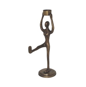 Porte-bougie en métal abstrait, sculpture d'art moderne, support pour bougie chauffe-plat pour la décoration de la maison - Product Image 5