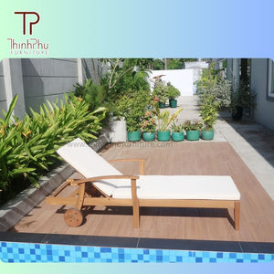 Tumbona de madera plegable moderna ecológica para uso en exteriores, villas, playas, piscinas, patios, hoteles-ODM - Product Image 6