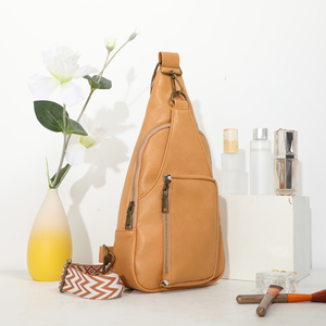 Riñonera impermeable de cuero PU, bolsos de mano Vintage Sling para mujer, bolsos de pecho para ejercicio de invierno y verano, bolsos de viaje - Product Image 5