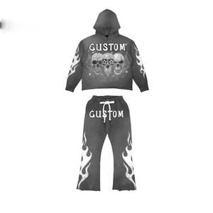 Dernier design de survêtement unisexe à capuche personnalisé pour l'automne, 100% coton, haute qualité, longueur complète, respirant, en polaire - Product Image 2