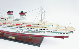 Gia Nhien Fabricant Conception personnalisée quantité minimale de commande bas SS MICHELANGELO MODÈLE DE BATEAU EN BOIS-MODÈLE DE BATEAU EN BOIS DE HAUTE QUALITÉ Fait à la main - Product Image 2