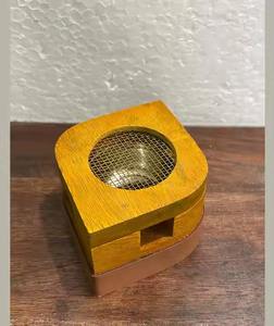 Quemador de incienso de madera tallado decorativo hecho a mano de alta calidad con incrustaciones de latón para sala de estar al precio más barato - Product Image 6