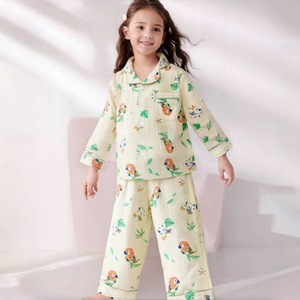Fabricante Atacado Novo Luxo Bonito Outono Inverno Botão até Algodão Menina Crianças Família Pijama Calças Conjunto de Roupas - Product Image 4