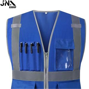 Haute visibilité en gros gilet réfléchissant multifonctionnel détachable vêtements de travail chauds uniformes 4 en 1 coton - Product Image 6