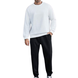 Survêtement à capuche zippé pour homme, motif géométrique bordeaux, colorblock, avec pantalon assorti, vente en gros OEM ODM - Product Image 5