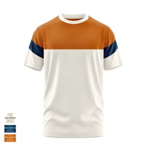 T-shirts bicolores à manches courtes pour hommes 100% coton Logo imprimé personnalisé col rond T-shirts surdimensionnés Vêtements respirants Vêtements - Product Image 2