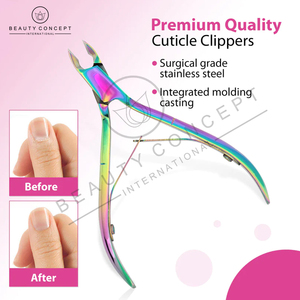 Rainbow Cuticle Nipper Extra Sharp Cuticle Cutter with Precise Cutting for Painless Removal of Fingers and <b>Toes</b> Eco-Friendly - Product Image 3