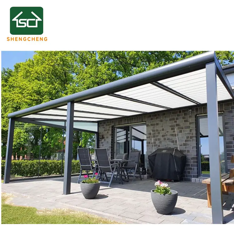 An der Wand befestigte Aluminium-Terrassen abdeckung Pergola Shade Markise