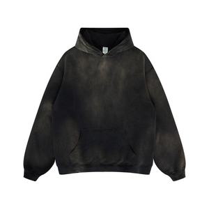 Sudaderas con Lavado Ácido OEM Unisex, Sudaderas Vintage Esenciales para Hombre y Mujer, Sudadera con Capucha Personalizada con Efecto Desgastado por el Sol - Product Image 2