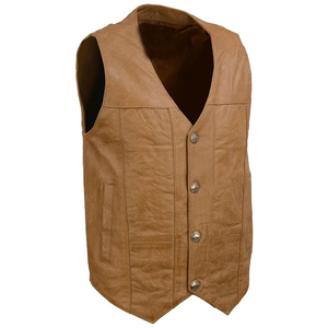 Chaleco de Motociclista para Hombre, Talla Grande, Spandex/Nylon, Cuello Redondo, Estilo Occidental, Casual, Invierno, Cierre de Cremallera, Novedad 2024 - Product Image 1