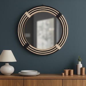 Espejo Decorativo de Pared de Vidrio de Lujo, Hecho a Mano, Estilo Industrial Moderno, con Marco de Vidrio, para Bodas y Eventos - Product Image 4